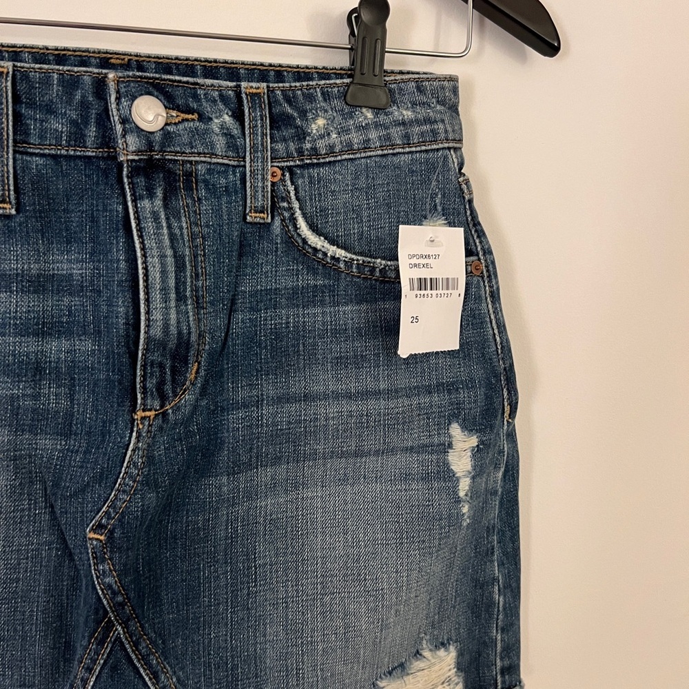 Joe's Jeans NWT High Rise Drexel Mini Denim Distressed Jean Skirt Size 25 - Picture 3 of 5